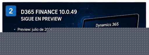 Dynamics 365 Finance 10.0.49 en preview con calendario de disponibilidad 2026