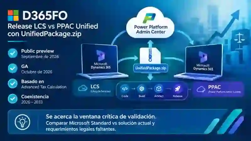 D365FO Release LCS vs PPAC Unified con UnifiedPackage.zip